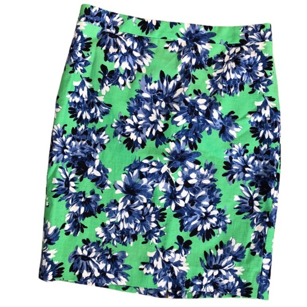 J CREW FLORAL NO 2 PENCIL SKIRT 6‎